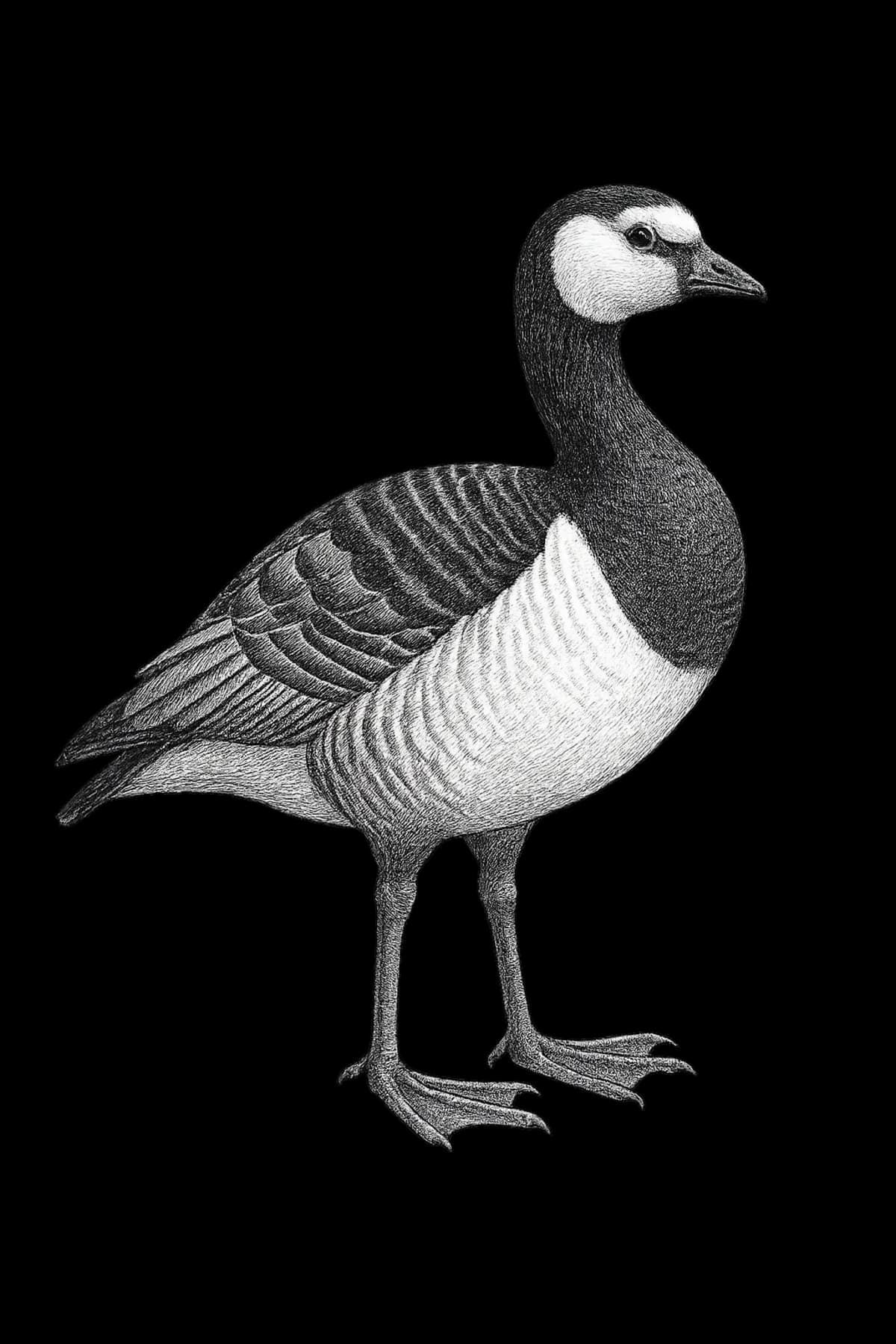 Barnacle goose illustration